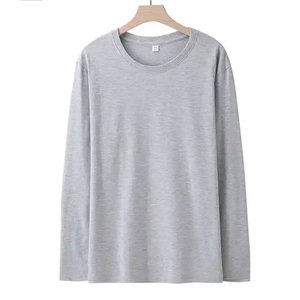 เสื้อยืดแขนยาวสำหรับผู้ชาย, เสื้อยืดผ้าฝ้ายสวมใส่สบายเสื้อตัวใหญ่สำหรับฤดูใบไม้ผลิและฤดูใบไม้ร่วง - Product Image 3