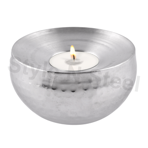 <b>Hammered</b> Metal Candle <b>Holders</b> for Home Decor Stainless Steel Candle Stand Set metal candle stand - Product Image 1