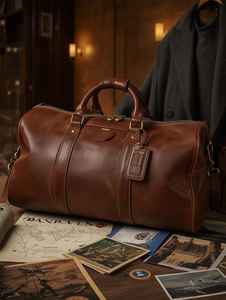 Bolsa de Viaje de Cuero Personalizada, Geométrica, de Moda, Unisex, para Exteriores, Negocios, Almacenamiento, Equipaje, Bolso de Mano - Product Image 6