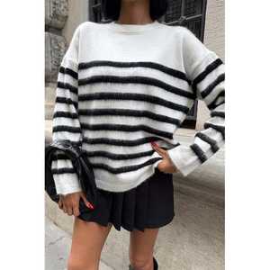 Suéter de Punto Casual con Rayas en Contraste 1371 - Product Image 2