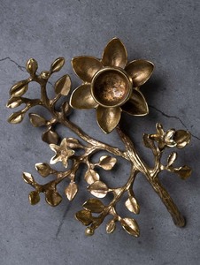 Exclusive Brass Candle Stand Creeper Candle Holder for Table Centerpiece Decoration or Home Decor Set of 2 for Dinning Table - Product Image 3