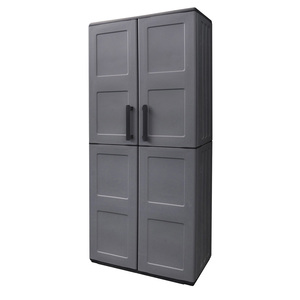 Armadio in Resina Alto 68x37x169 cm. Colore Grigio Scuro - Product Image 1