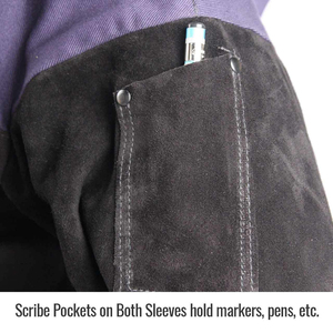 Chaqueta de soldadura de cuero protectora resistente a chispas, proveedor de ropa de seguridad industrial ignífuga para trabajos de soldadura - Product Image 5