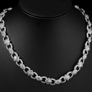 Chaîne à maillons tendance plaquée or 18 carats, argent, 10 mm de large, couleur D, diamant moissanite VVS, chaîne à maillons cubains pour la vie hip-hop - Product Image 2