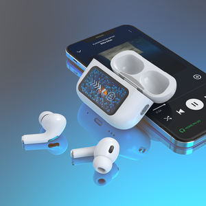 Auriculares inalámbricos, auriculares Bluetooth de color blanco con pantalla de alimentación digital, pantalla táctil, juego deportivo - Product Image 4