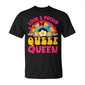 T-Shirt 'Loud & Proud Queef Queen' con Humor Adulti Audace per Promozioni - Product Image 2