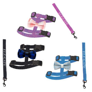 Set di Imbracature di Lusso in Nylon per Animali Domestici, Taglia Media, Traspirante, in Corduroy, Neoprene e Oxford, con Elegante Design a Fiocco, Semplice e alla Moda, per Cani e Gatti - Product Image 5