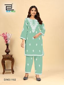 Nouvelle collection d'été pour femmes Kurti avec pantalon assorti pour le bureau et la fête disponible à des prix de gros - Product Image 5