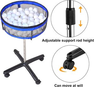 Colector de múltiples bolas de tenis de mesa, cesta de almacenamiento de Pickleball y PingPong de altura ajustable para fácil recuperación y entrenamiento de bolas - Product Image 3