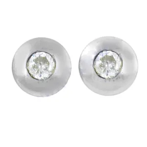 Classic Heart Zircon Bezel Set <b>Stud</b> Earrings 925 Silver Trendy Women's Engagement Jewelry Art Palace - Product Image 2