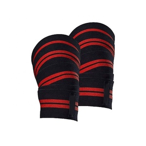 2026 New Arrival Adjustable Weight Lifting Knee Wraps Knee Support Customized Gym Training Knee Wraps - Product Image 1