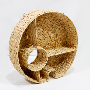 Décoration murale faite à la main en osier et rotin style bohème naturel par Artex Dong Thap Vietnam - Product Image 1