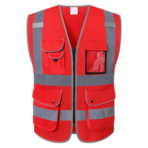 Chaleco de Seguridad Reflectante de Alta Visibilidad de Poliéster para Hombre, Color y Logotipo Personalizados, Ropa de Trabajo Transpirable de Secado Rápido de Alta Calidad, OEM - Product Image 2