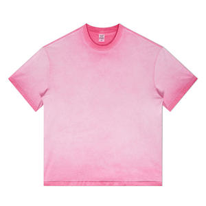 Camiseta con logotipo personalizado de 260gsm, camisetas de algodón 100% de gran tamaño de alta calidad, camisetas Unisex de talla grande, camisetas personalizadas con hombros caídos - Product Image 2