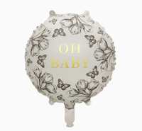 Ballons en aluminium à l'hélium pour poussette, révélation du sexe, pour fête prénatale homme et femme, décoration rétro pour fête de révélation du sexe