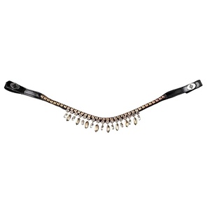 Superior Sier & Golden Designer Brow Band Logotipo personalizado Guanina y cuero negro/marrón para carreras Ecuestres Equitación occidental - Product Image 1