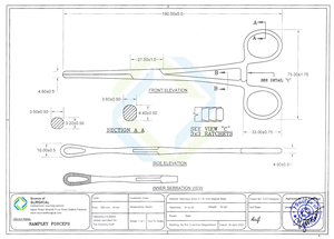Pinces de maintien Ramplay professionnelles en acier inoxydable certifiées CE, taille 180 mm, pour usage ORL/USI/clinique - Product Image 6