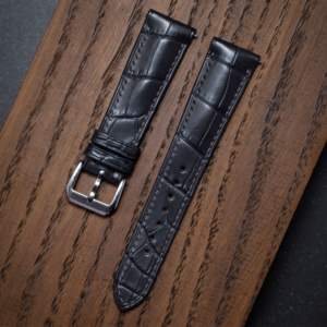 Bracelet de montre en cuir d'alligator personnalisé avec logo, taille et longueur sur mesure, plusieurs couleurs, véritable cuir de crocodile, résistant à l'eau, fabrication en usine - Product Image 3