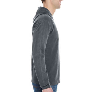 Wholesale Grey Athletic Comfort <b>Soft</b> Long Sleeve T-Shirt <b>Hoodie</b> - Product Image 3