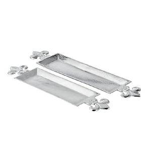 Plateau de service en forme de Rectangle avec poignées, vaisselle de forme longue, plateau de service en verre à vin pour hôtels et mariages - Product Image 5