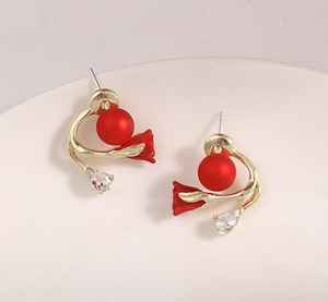 ต่างหูห้อยทรงกลีบดอกไม้สไตล์เกาหลี รุ่น New Vision Premium Alloy งานแฮนด์เมด ดีไซน์หรูหรา สีแดงสดใส น้ำหนักเบา เหมาะสำหรับผู้หญิง เป็นของขวัญสำหรับเธอ - Product Image 2