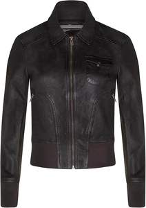 Chaqueta Bomber de Cuero Genuino para Hombre, Diseño de Lujo, Color Negro, Estilo Universitario, Cómoda, de Alta Calidad, con Hombros Acolchados y Teñidos - Product Image 6