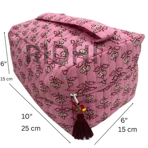 Bolsa de Maquillaje Portátil Hecha a Mano con Cremallera Acolchada de Algodón y Diseño de Sandía Ecológica de Calidad Premium para Asa de Bolso - Product Image 2