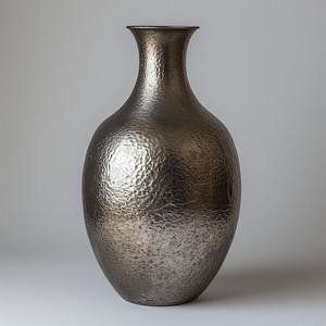 Florero de metal rústico hecho a mano con acabado brillante perfecto para Ideas elegantes de decoración de temporada - Product Image 5