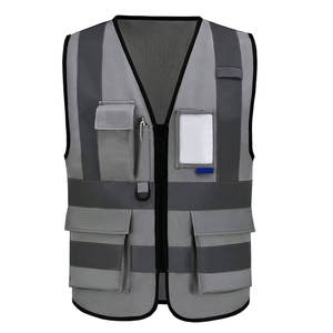 Chaleco de Seguridad con Tiras Reflectantes, Ropa de Trabajo Multifuncional para la Construcción, Bolsillos, Personalizable, Alta Visibilidad Nocturna, ANSI/EN ISO CLASE 1 - Product Image 1