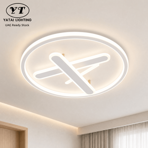 Modern Round LED <b>Ceiling</b> <b>Light</b> With <b>Remote</b> Dimmable Tri Color Acrylic Iron Surface Mount For Living Room Bedroom - Product Image 1