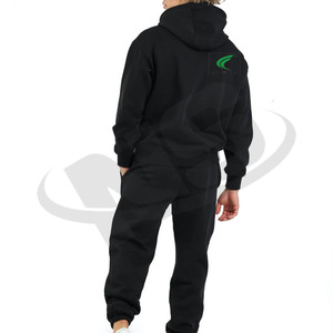 Survêtements d'hiver personnalisés pour hommes, respirants, à faible MOQ, en molleton uni, deux pièces, pour le sport - Product Image 3