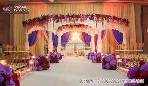 Mandap de Madera para Ceremonia de Boda de Diseño, Decoración de Mandap de Madera para Boda Raj Mahal, Conjunto de Mandap de Madera Tradicional Maharani - Product Image 3