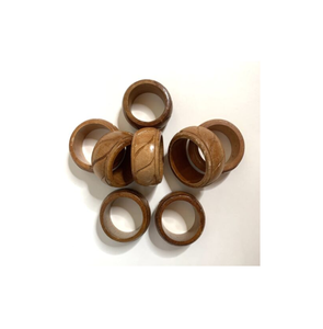 Wooden Carved Napkin Rings Set of for <b>Table</b> Handicrafts Wood Napkin Ring Set with 8 Decorative for Sale - Product Image 6
