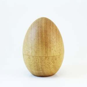 Œufs en bois - Cadeau de baptême et d'anniversaire, couleur et taille personnalisables, design de dessin animé, décoration de Pâques, matériaux de bricolage - Product Image 1