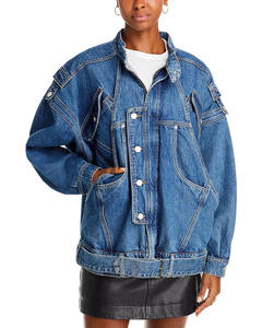 Custom Denim <b>Women</b> Jacket Brand New Baggy Style Customize Logo Style Fashion Hot Blue <b>Jean</b> Jackets - Product Image 5