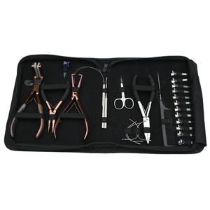 Kit Profesional de Herramientas para Extensiones de Cabello con Pinza de Presión para Cinta Adhesiva, Herramienta de Crimpado de Microperlas, Removedor, Herramienta de Crimpado Plano y Clips de Anillo - Product Image 1