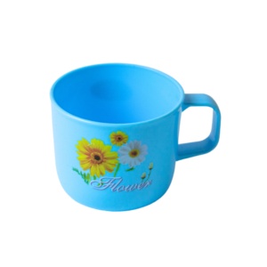 Colorful BPA Free PP <b>Plastic</b> Mugs Bulk Digital Printed Round Beverage <b>Cups</b> with Handle Canteen Food Stall Restaurant Drinkware - Product Image 1