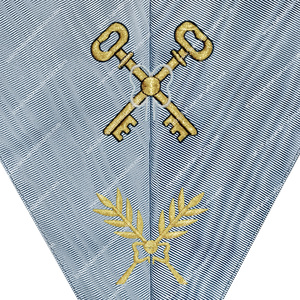 COLLAR OFICIAL DE REGALIA MASÓNICO TESORERO DEL RITO MODERNO FRANCÉS - Product Image 2