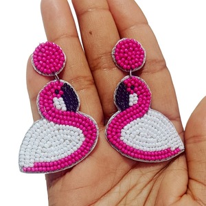 Boucles d'oreilles pendantes en perles de graines de citrouille Hocus Pocus - Perles de graines orange et noires, broderie de perles, fabrication artisanale indienne, JAVED HANDICRAFTS - Product Image 6