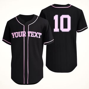 Custom Sublimation Logo Print Breathable Baseball & Softball Uniform Set Shirt Strip Wear - Product Image 3