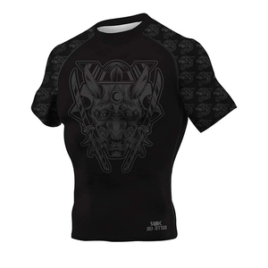 Rash Guard de manga corta para mujer, camisa de compresión de mejor diseño, logotipo en blanco Rash Guard para mujer - Product Image 3