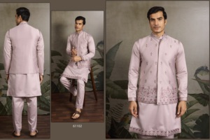 Collection Kurta Koti d'excellente qualité pour hommes avec fond pour une élégance festive et de mariage intemporelle pour une quantité en vrac - Product Image 6
