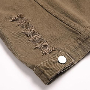Chaleco Vaquero Casual de Otoño para Hombre, Lavado a la Piedra, Cuello en V, Un Botón, Secado Rápido, Transpirable, Ecológico, Servicio OEM - Product Image 6