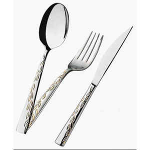 Ensemble de couverts simple fini argent couverts élégants et minimalistes parfaits pour les repas de tous les jours, la cuisine à la maison et les repas formels - Product Image 3