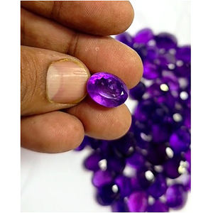 64ชิ้นอเมทิสต์สีม่วงธรรมชาติ12มม. ถึง16มม. พลอยรูปไข่600 CTS ชุด iroc ขายคุณภาพสูง katela อัญมณีหลวมตัด $เรา168 - Product Image 2
