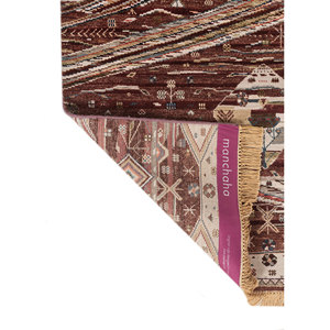 Manchaha Luxury Ivory Hand Knotted Wool Bamboo Silk Rug Geometric Pattern Modern Plush Handmade-For Teens Home <b>Washable</b>-LES-2777 - Product Image 5