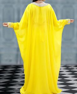 Tuyệt đẹp Dubai Arabic Evening Dresses đính cườm dài tay áo Moroccan kaftan Evening Gown Muslim prom Dresses - Product Image 2