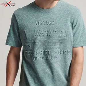 T-shirts pour hommes 100% T-shirt en coton pour hommes coupe ample imprimé logo vintage en relief T-shirts à manches courtes personnalisés de haute qualité - Product Image 2