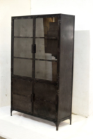 Vitrine en verre multicolore de haute qualité, design industriel, cadre métallique, écologique, meubles de salon style farmhouse 3