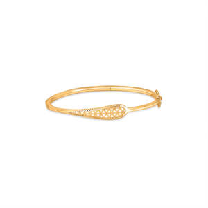Bracelet ovale plaqué or avec perles et diamants, géométrique, classique, religieux, tendance, cadeau - Product Image 2